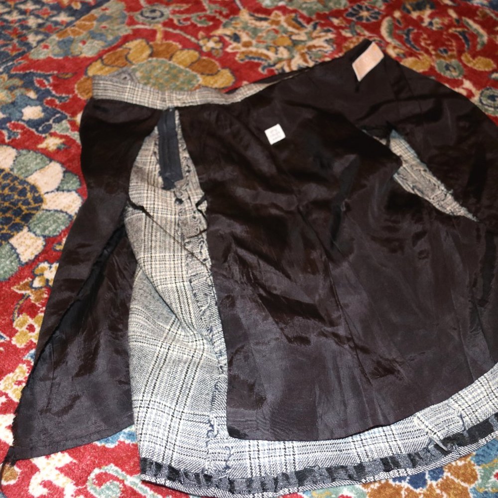 1970s vintage "pendleton" grey and brown plaid skirt - Picture 5 of 6